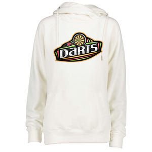 Darts Logo Womens Funnel Neck Pullover Hood