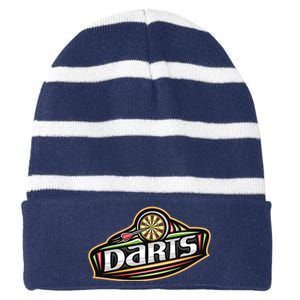 Darts Logo Striped Beanie with Solid Band