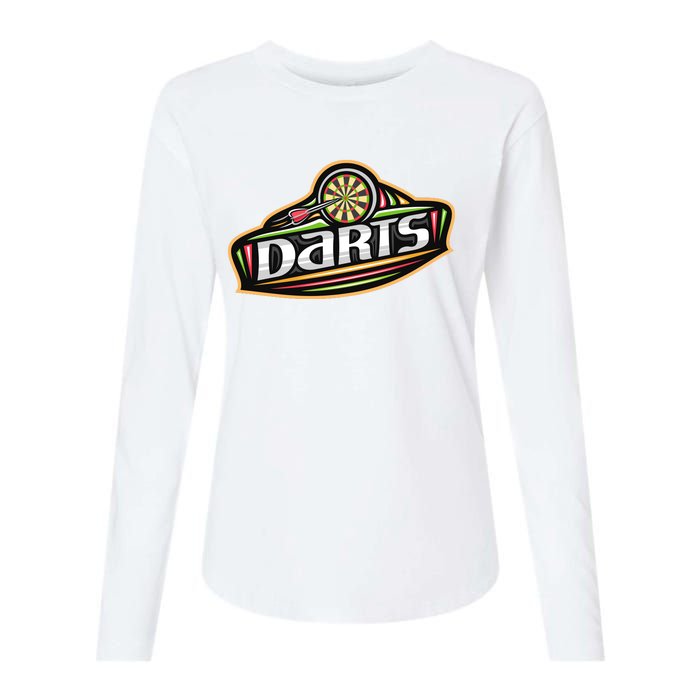 Darts Logo Womens Cotton Relaxed Long Sleeve T-Shirt