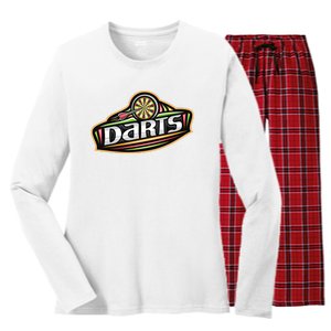 Darts Logo Women's Long Sleeve Flannel Pajama Set 