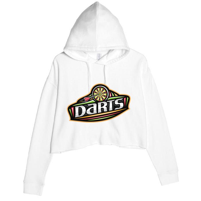 Darts Logo Crop Fleece Hoodie