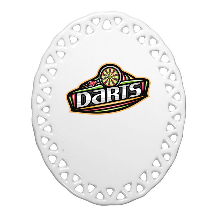 Darts Logo Ceramic Oval Ornament