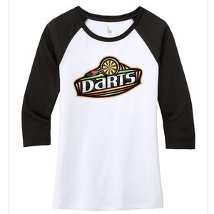 Darts Logo Women's Tri-Blend 3/4-Sleeve Raglan Shirt