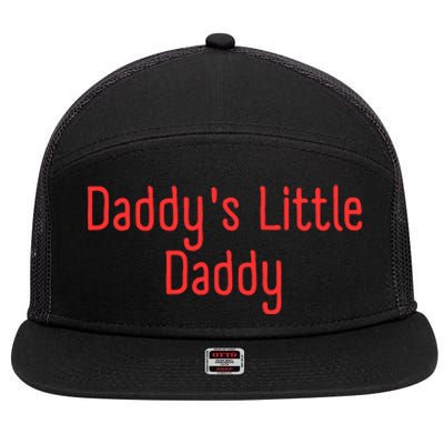 Daddys Little Daddy Funny Daddys Little Meatball 7 Panel Mesh Trucker Snapback Hat