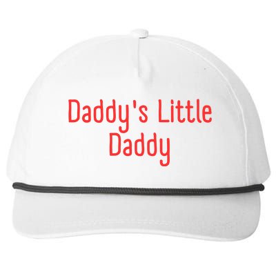 Daddys Little Daddy Funny Daddys Little Meatball Snapback Five-Panel Rope Hat