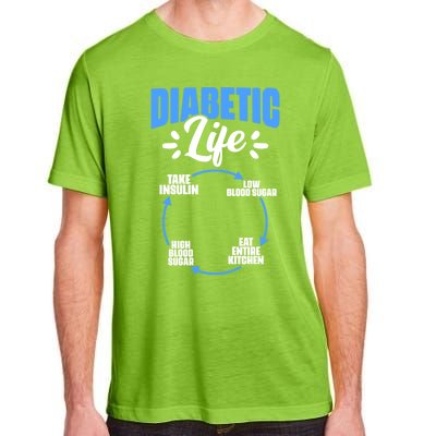 Diabetic Life Diabetes Warrior Diabetes Awareness Gift Adult ChromaSoft Performance T-Shirt