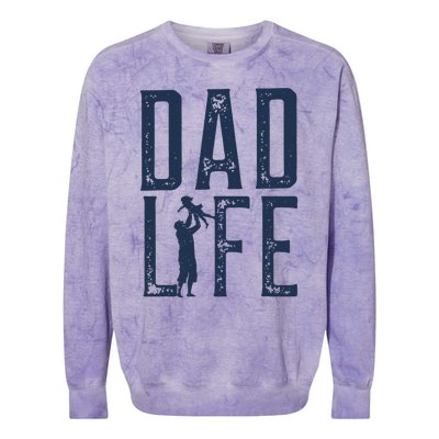 Dad Life Dad Colorblast Crewneck Sweatshirt