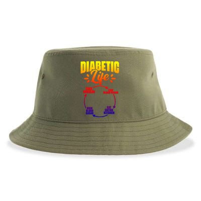 Diabetic Life Diabetes Warrior Diabetes Awareness Cool Gift Sustainable Bucket Hat