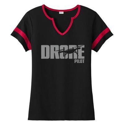 Drone Life Design For Drone Pilot And Drone Operator Ladies Halftime Notch Neck Tee