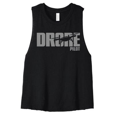 Drone Life Design For Drone Pilot And Drone Operator Women's Racerback Cropped Tank