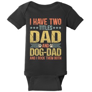 Dog Lover Dad Funny Puppy Father Baby Bodysuit