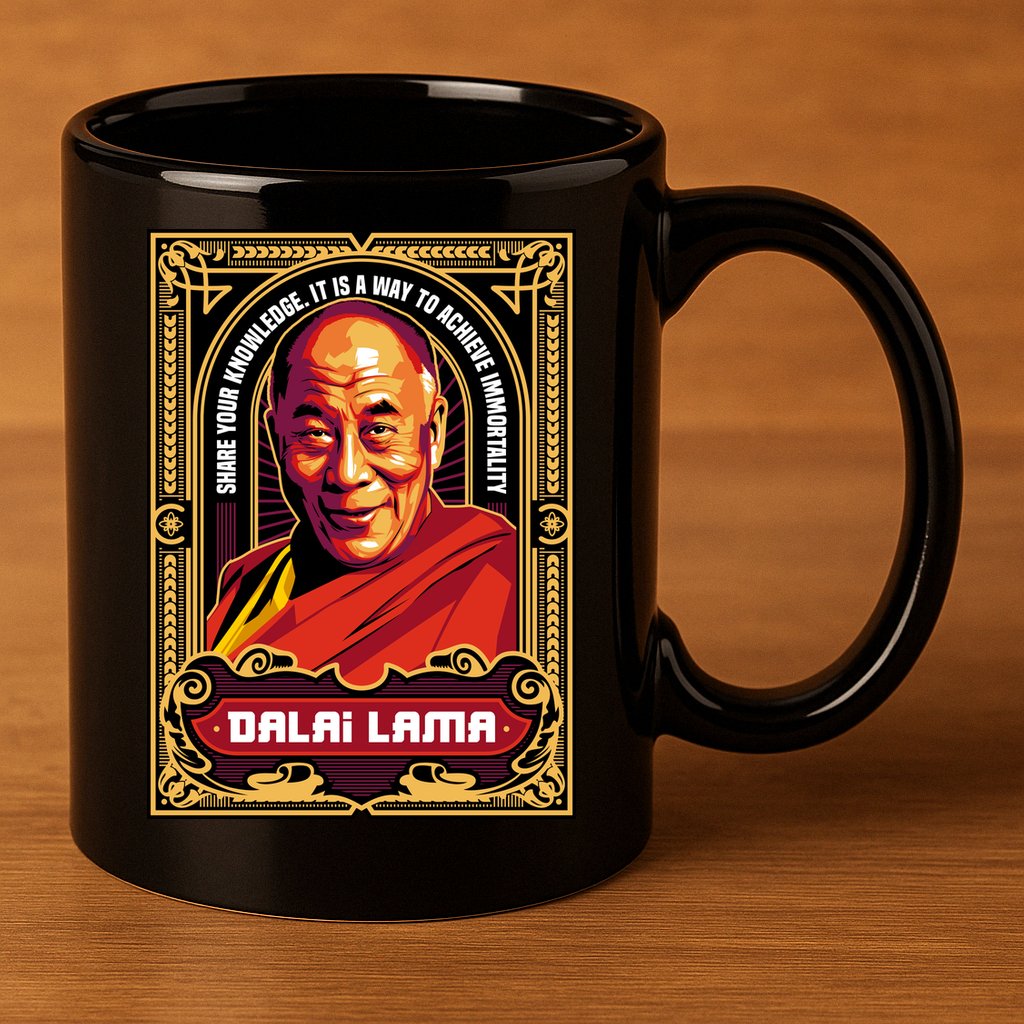 DALAI LAMA 11oz C Handle Ceramic Mug