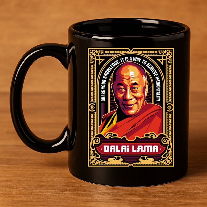 DALAI LAMA 11oz C Handle Ceramic Mug