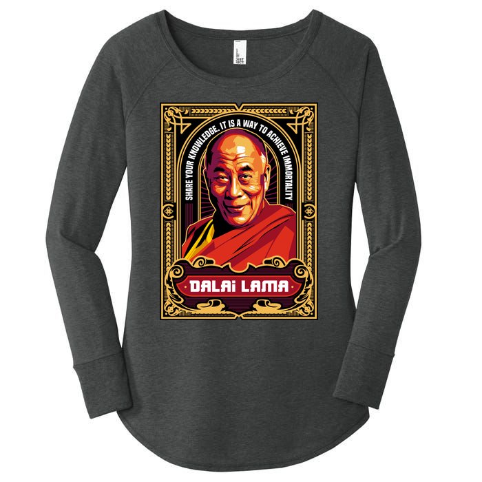 DALAI LAMA Women's Perfect Tri Tunic Long Sleeve Shirt