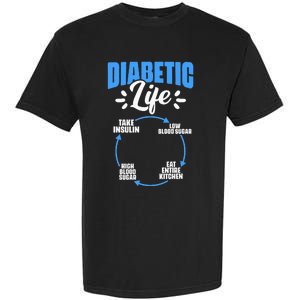 Diabetic Life Diabetes Warrior Diabetes Awareness Garment-Dyed Heavyweight T-Shirt