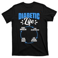 Diabetic Life Diabetes Warrior Diabetes Awareness T-Shirt