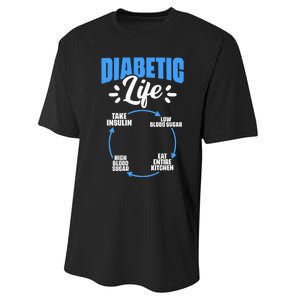 Diabetic Life Diabetes Warrior Diabetes Awareness Performance Sprint T-Shirt