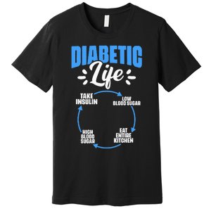 Diabetic Life Diabetes Warrior Diabetes Awareness Premium T-Shirt