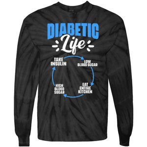 Diabetic Life Diabetes Warrior Diabetes Awareness Tie-Dye Long Sleeve Shirt