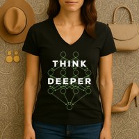 Deep Learning Data Scientist Gift Ai Developer Women's V-Neck T-Shirt