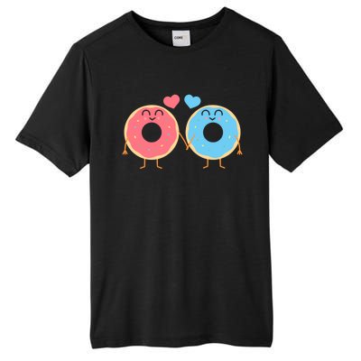 Donuts Love Doughnut Couple Valentine's Day Gift Tall Fusion ChromaSoft Performance T-Shirt