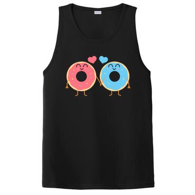 Donuts Love Doughnut Couple Valentine's Day Gift PosiCharge Competitor Tank