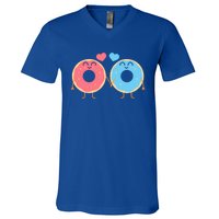 Donuts Love Doughnut Couple Valentine's Day Gift V-Neck T-Shirt