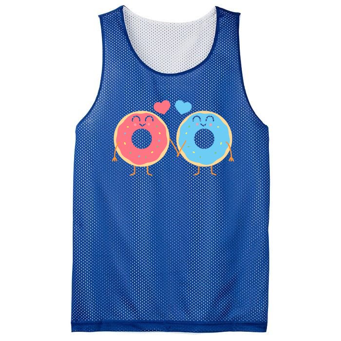 Donuts Love Doughnut Couple Valentine's Day Gift Mesh Reversible Basketball Jersey Tank