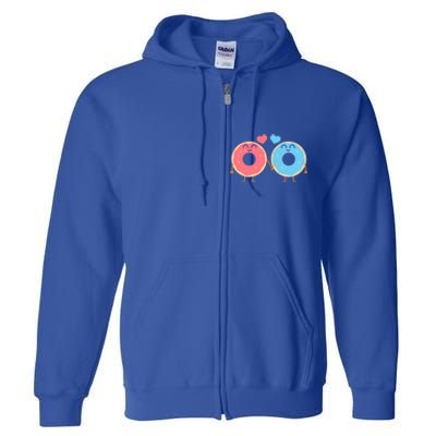 Donuts Love Doughnut Couple Valentine's Day Gift Full Zip Hoodie