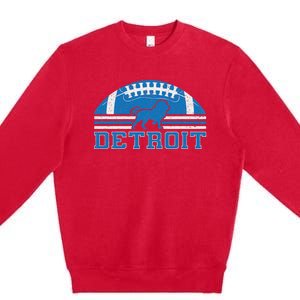 Detroit Lovers Detroit Souvenir Detroit Retro Premium Crewneck Sweatshirt