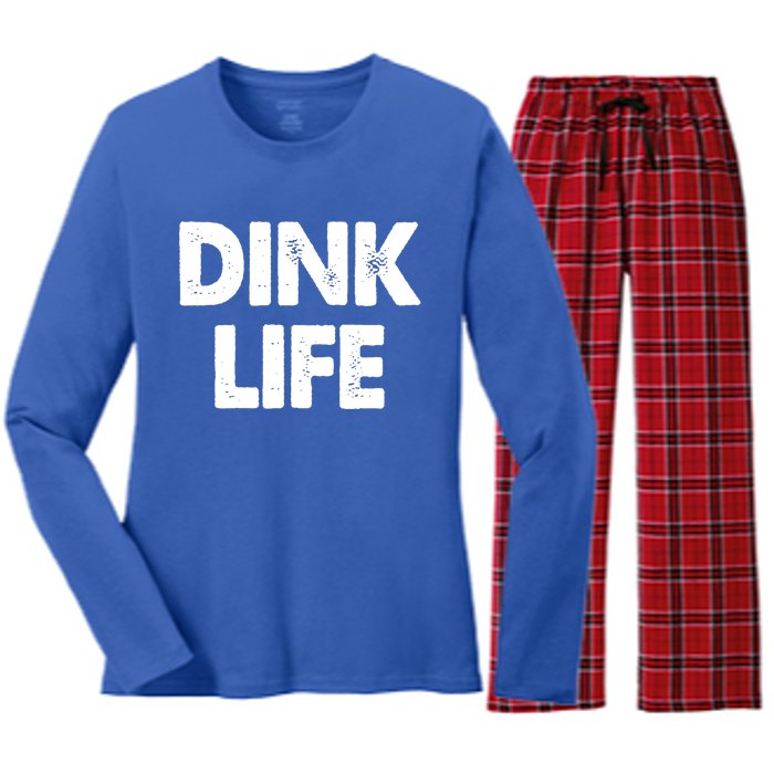 Dink Life Dual Income No Gift Women's Long Sleeve Flannel Pajama Set 