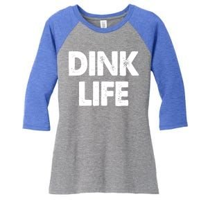 Dink Life Dual Income No Gift Women's Tri-Blend 3/4-Sleeve Raglan Shirt