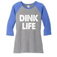 Dink Life Dual Income No Gift Women's Tri-Blend 3/4-Sleeve Raglan Shirt