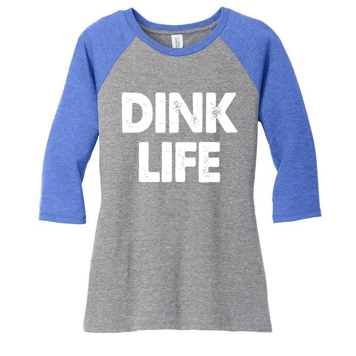 Dink Life Dual Income No Gift Women's Tri-Blend 3/4-Sleeve Raglan Shirt