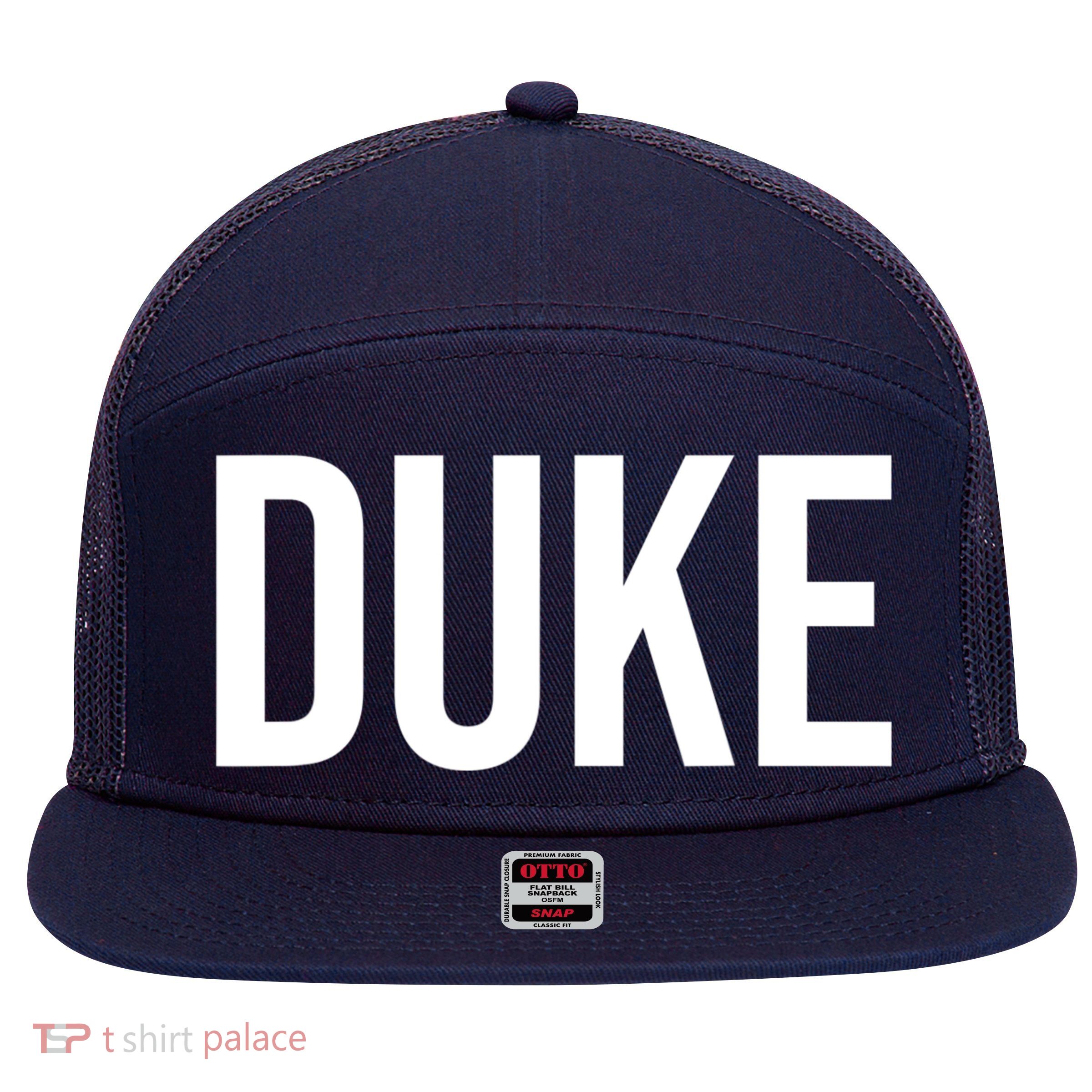 Duke Logo 7 Panel Mesh Trucker Snapback Hat