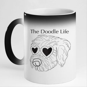 Doodle Life 11oz Black Color Changing Mug