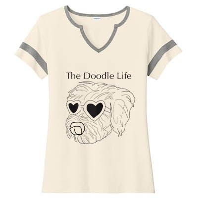 Doodle Life Ladies Halftime Notch Neck Tee