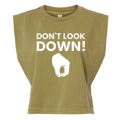 DonT Look Down Humor Graphic Garment-Dyed Women's Muscle Tee