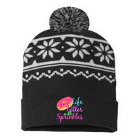 Doughnut Lover USA-Made Snowflake Beanie