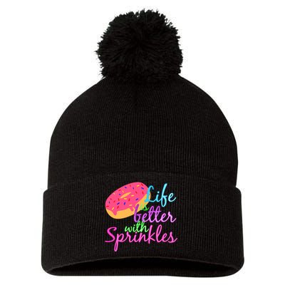 Doughnut Lover Pom Pom 12in Knit Beanie