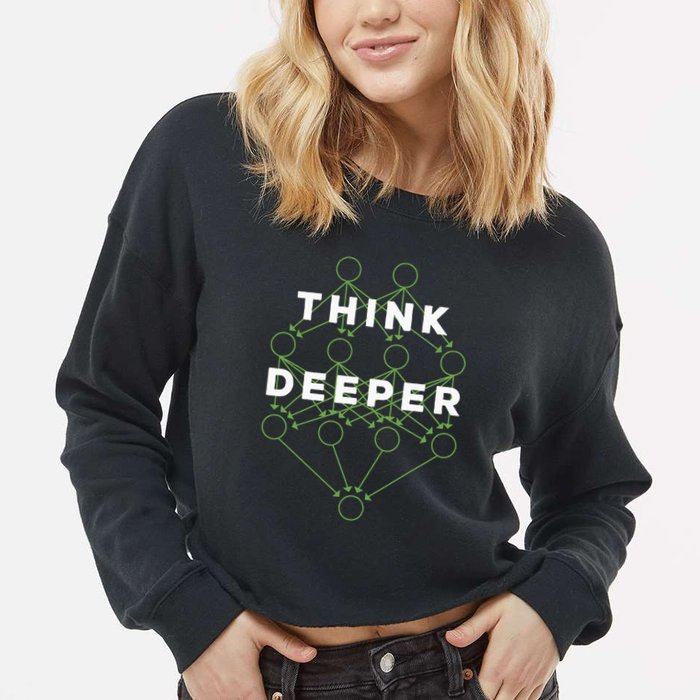 Deep Learning Data Scientist Gift Ai Developer Cropped Pullover Crew