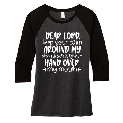 Dear Lord Women's Tri-Blend 3/4-Sleeve Raglan Shirt