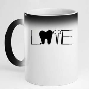 Dentist Love Dental Assistant Tooth Squad Cute Teeth Dentist Great Gift 11oz Black Color Changing Mug