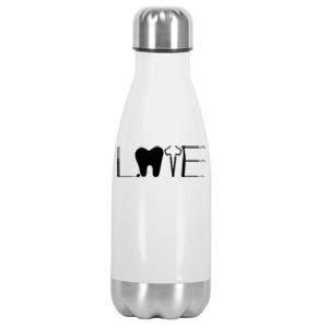 Dentist Love Dental Assistant Tooth Squad Cute Teeth Dentist Great Gift Stainless Steel Insulated Water Bottle