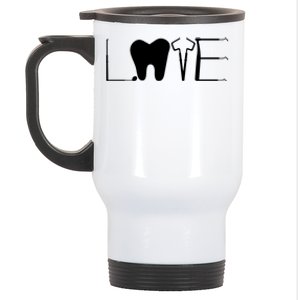 Dentist Love Dental Assistant Tooth Squad Cute Teeth Dentist Great Gift Stainless Steel Travel Mug