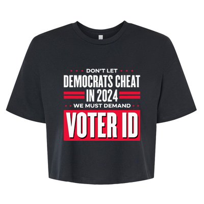 Dont Let Democrats Cheat In 2024 Bella+Canvas Jersey Crop Tee