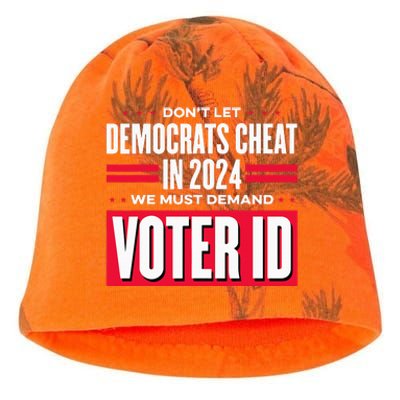 Dont Let Democrats Cheat In 2024 Kati - Camo Knit Beanie