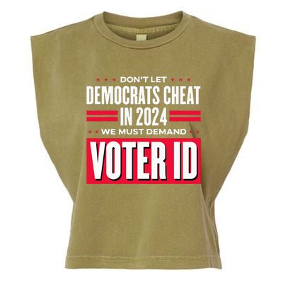 Dont Let Democrats Cheat In 2024 Garment-Dyed Women's Muscle Tee