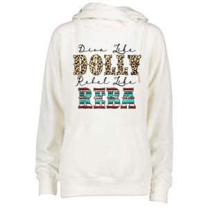 Diva Like Dolly Rebel Like Reba Leopard Texture Style Womens Funnel Neck Pullover Hood