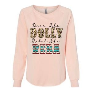 Diva Like Dolly Rebel Like Reba Leopard Texture Style Womens California Wash Sweatshirt